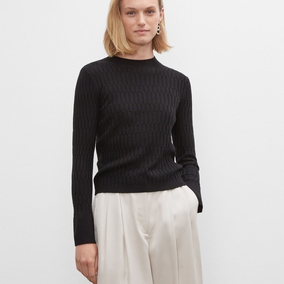 Clubmonaco Signature Ribbed Mock Neck Sweater SZ L - Picture 1 of 6